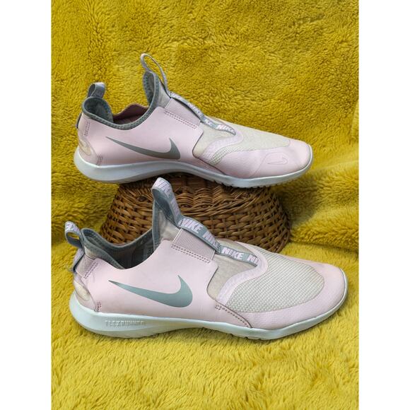 Nike Flex Runner GS Gym Shoe Pink/Metallic Silver Size 7Y Girls - Womens 8 Run - Picture 4 of 7